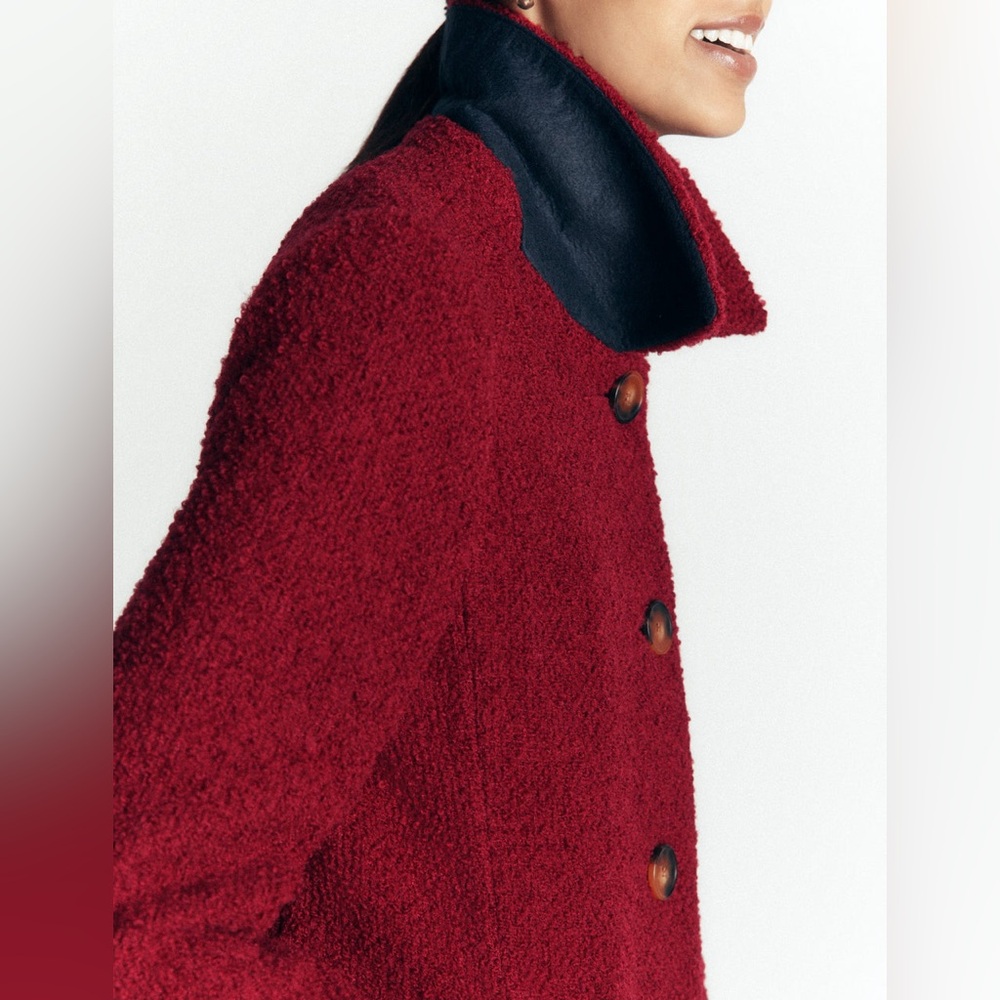NWT Boden Aylesford Wool Coat in Vino - Picture 4 of 12